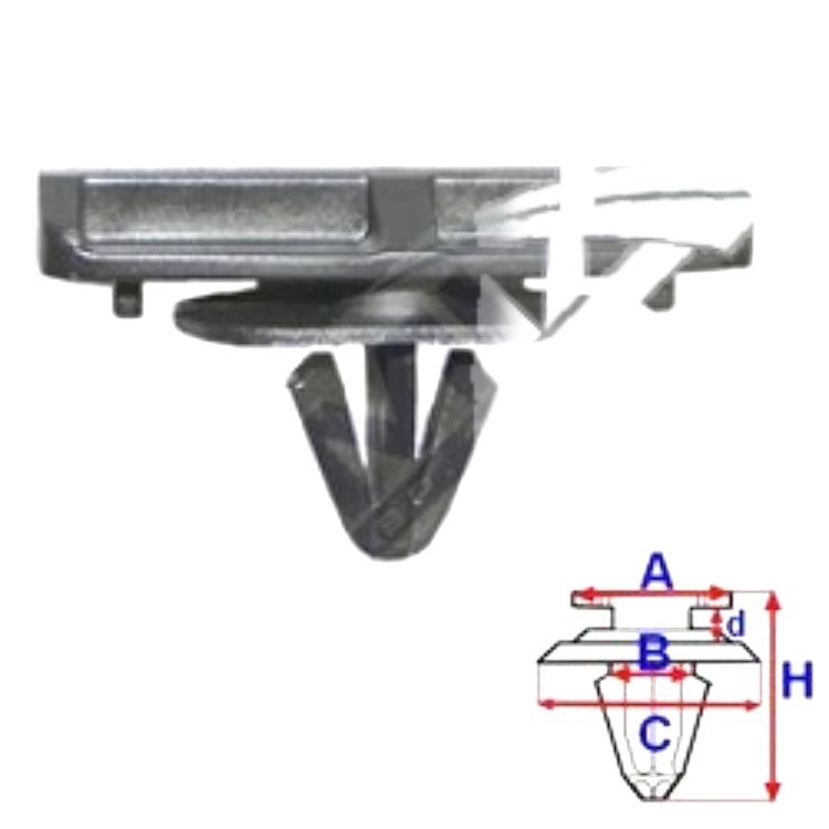 ROMIX 156 700 C60384  -  FITTING CLIP MOULDING LAND ROVER 5 db